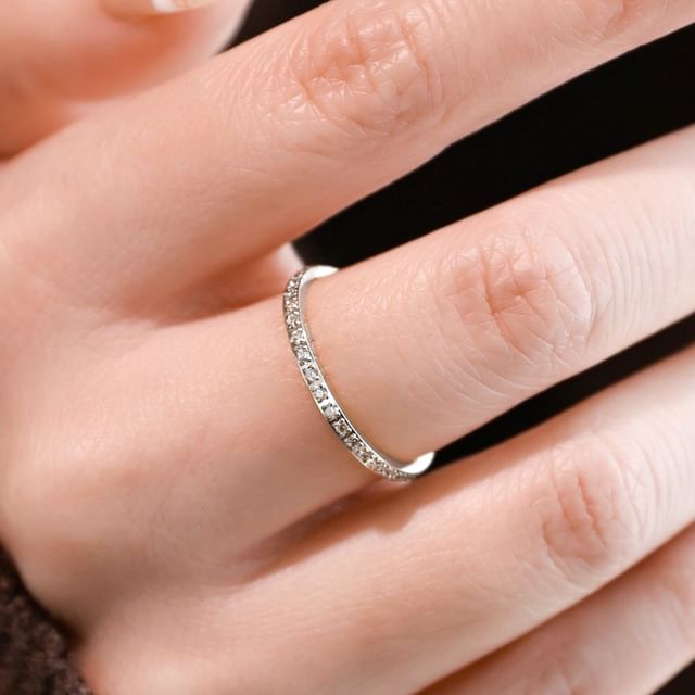Kamuel-Rhinestone Stainless Steel Ring