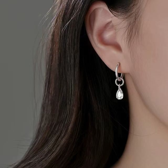 Kamuel-Teardrop Rhinestone Alloy Dangle Earring