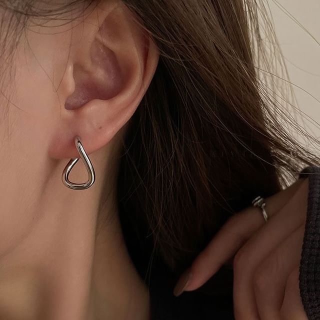 Kamuel-Twisted Alloy Hoop Earring