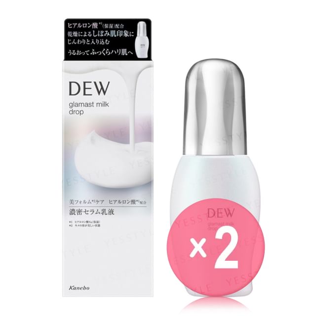 Kanebo-Dew Glamast Milk Drop 2pcs Bundle Set