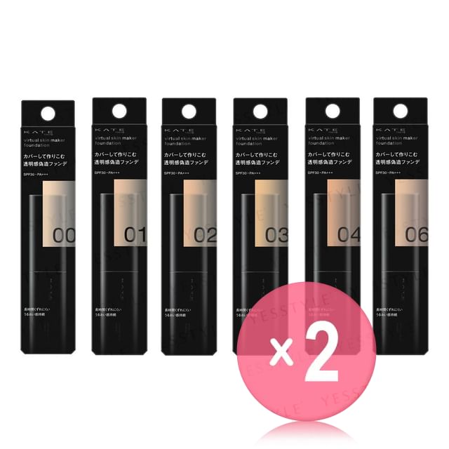 Kanebo-Kate Virtual Skin Maker Foundation SPF 30 PA 2pcs Bundle Set