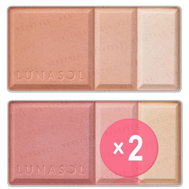 Kanebo-Lunasol Coloring Soft Cheeks 2pcs Bundle Set