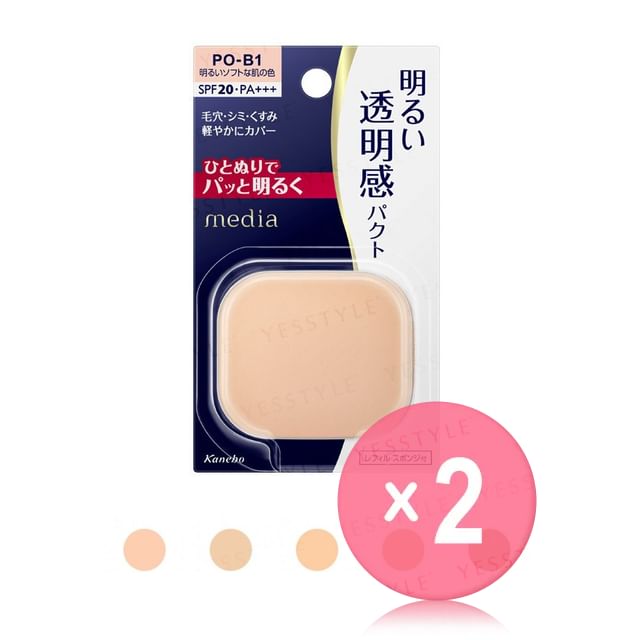 Kanebo-Media Bright Up Foundation SPF 20 PA 2pcs Bundle Set