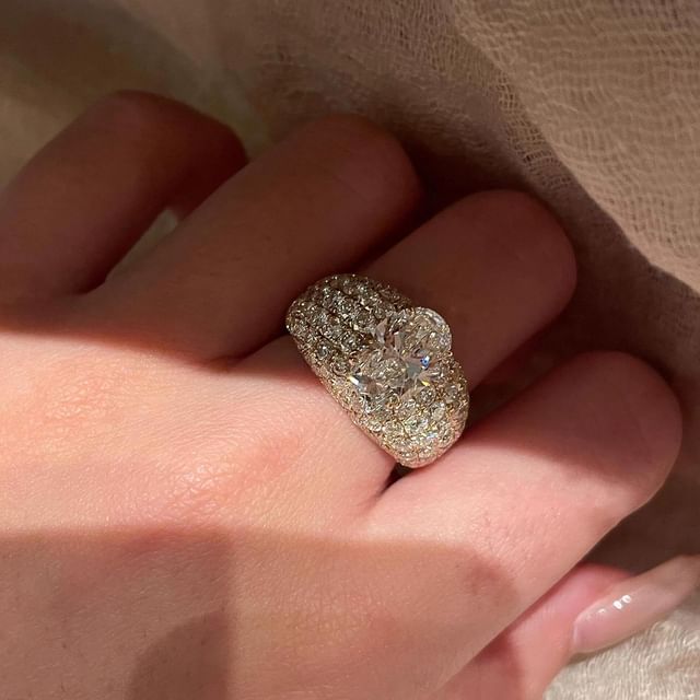 Kanzashi-CZ Signet Ring