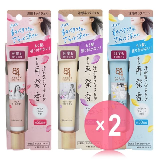 Kao-8 x 4 Aroma Switch Cool Neck Gel 2pcs Bundle Set