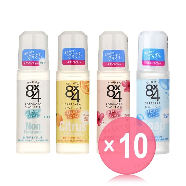 Kao-8 x 4 Sarasara Switch Antiperspirant Roll On 10pcs Bundle Set