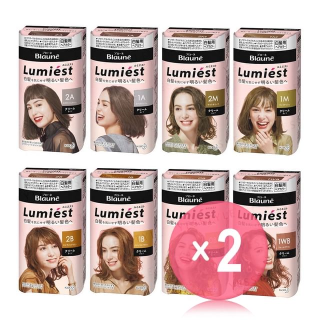 Kao-Blaune Lumiest Hair Color 2pcs Bundle Set