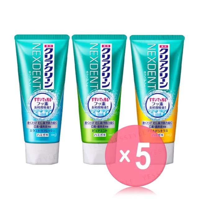 Kao-Clear Clean Nexdent Toothpaste 5pcs Bundle Set
