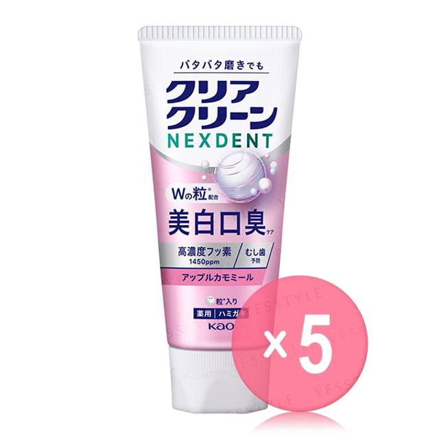 Kao-Clear Clean NEXDENT Whitening Bad Brath Apple Chamomile Toothpaste 5pcs Bundle Set
