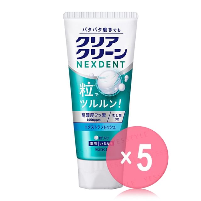 Kao-Clear Clean NEXDENT Whitening Bad Brath Extra Fresh Toothpaste 5pcs Bundle Set