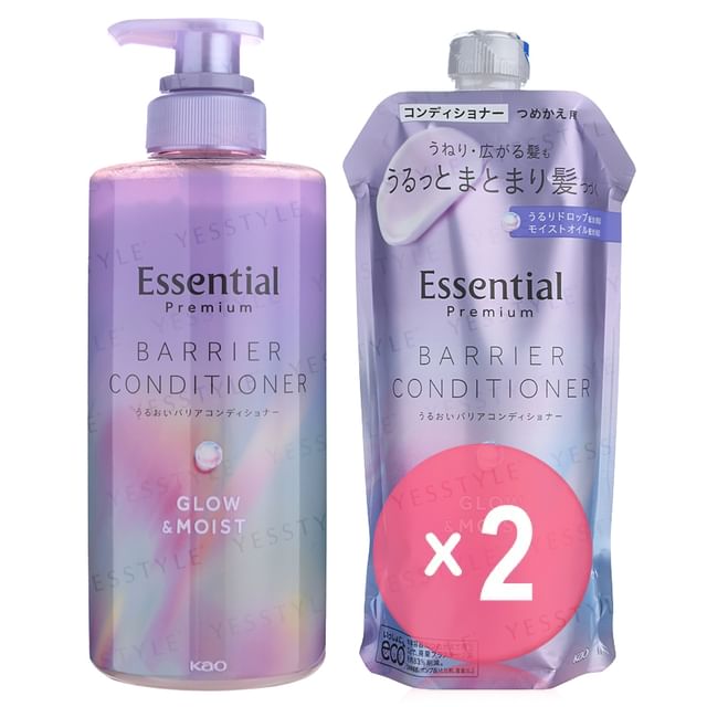Kao-Essential Premium Barrier Glow Moist Conditioner 2pcs Bundle Set