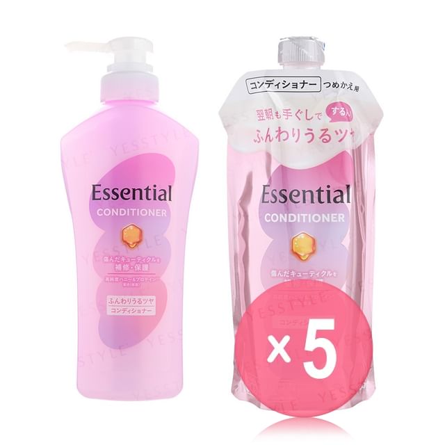 Kao-Essential Soft Glossy Conditioner 5pcs Bundle Set