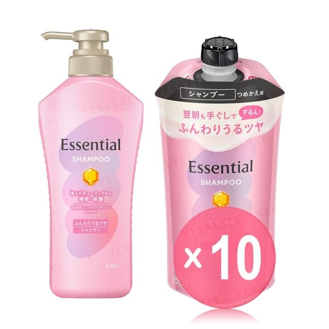 Kao-Essential Soft Glossy Shampoo 10pcs Bundle Set