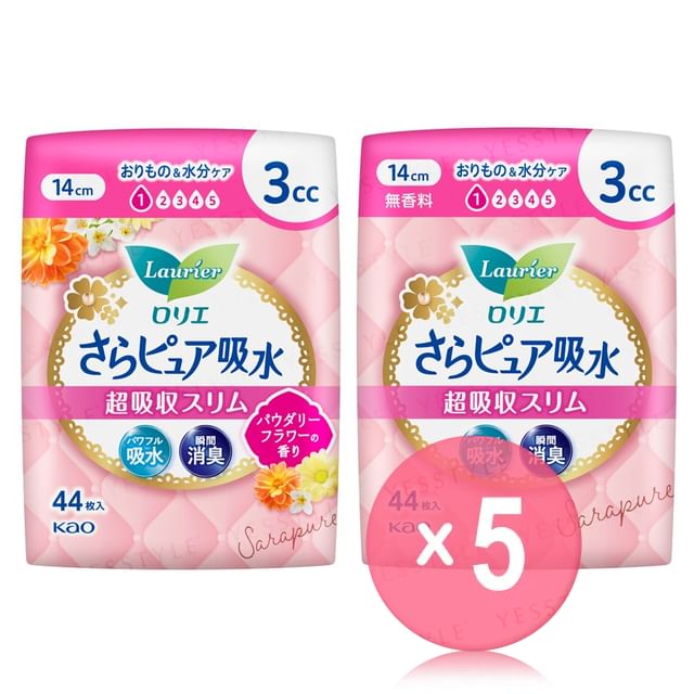 Kao-Laurier Sara Pure Absorption Super Absorbent Slim 5pcs Bundle Set