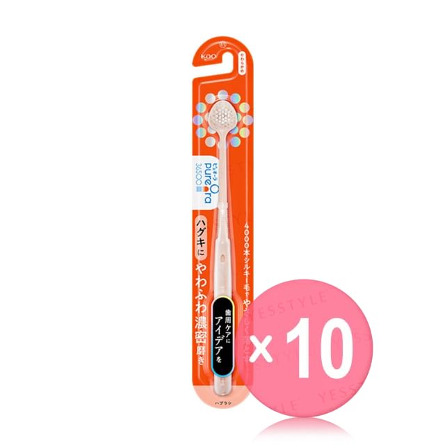 Kao-PureOra 36500 Toothbrush Soft Fluffy Dense 10pcs Bundle Set
