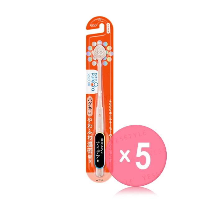 Kao-PureOra 36500 Toothbrush Soft Fluffy Dense 5pcs Bundle Set