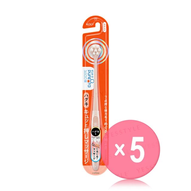 Kao-PureOra 36500 Toothbrush Soft Massage 5pcs Bundle Set