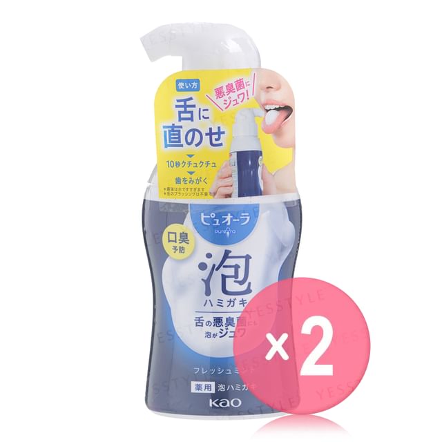 Kao-PureOra Foaming Toothpaste Fresh Mint 2pcs Bundle Set
