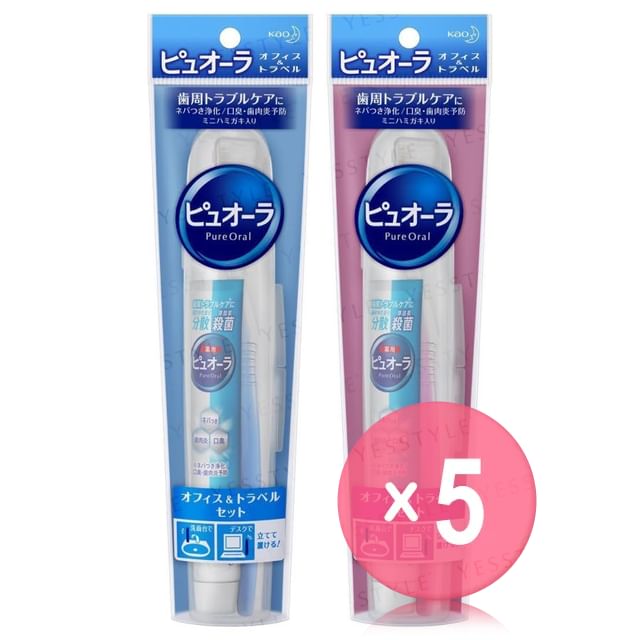 Kao-PureOra Office Travel Toothbrush Set 5pcs Bundle Set