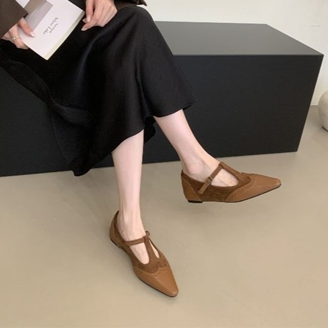 Karlao-T Strap Pointed Flats