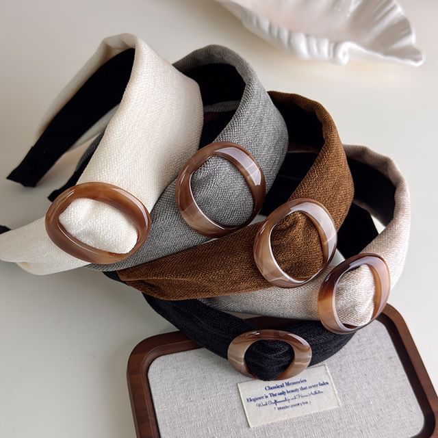 Kayochs-Acetate Buckle Fabric Headband