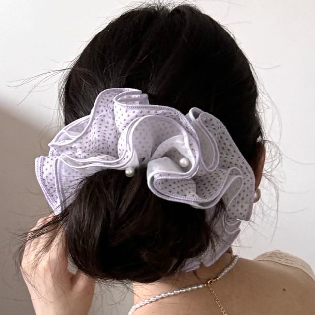 Kayochs-Beaded Dotted Scrunchie