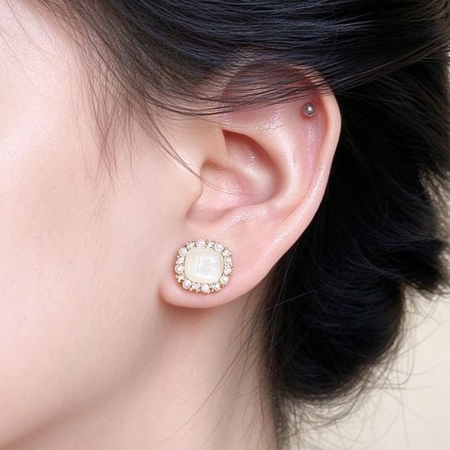 Kayochs-CZ Beaded Stud Earring