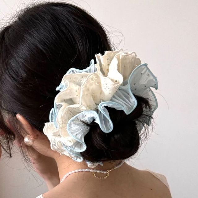 Kayochs-Dotted Layered Scrunchie