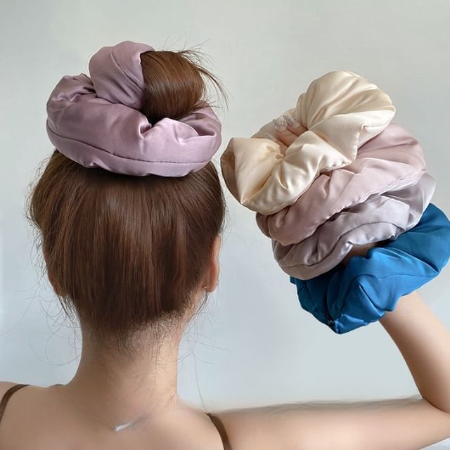 Kayochs-Plain Puffer Scrunchie