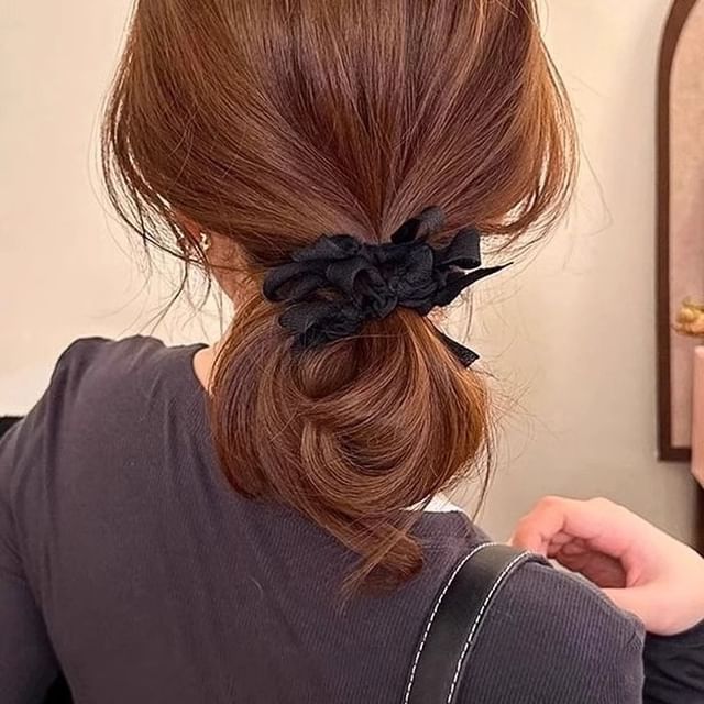 Kayochs-Plain Ruffled Scrunchie