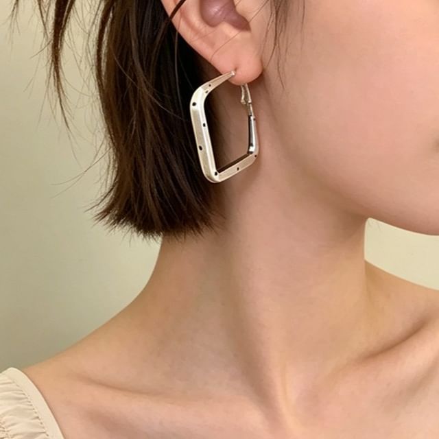 Kayochs-Polka Dot Square Hoop Earring