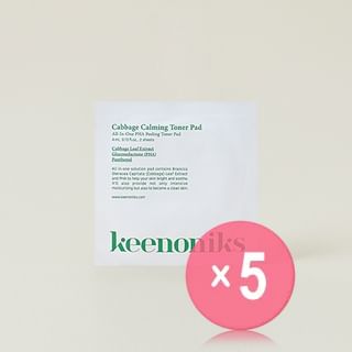 keenoniks-Cabbage Calming Toner Pad Pouch 5pcs Bundle Set