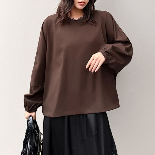 Kenning-Crewneck Plain Sweatshirt