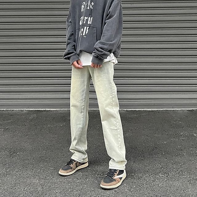 Kimeya-Mid Rise Plain Flared Jeans