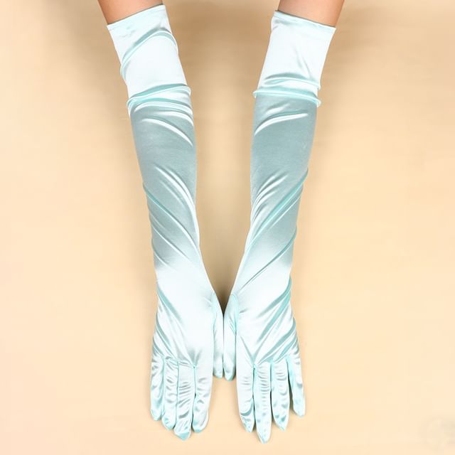 Kinoxslone-Satin Opera Length Evening Gloves