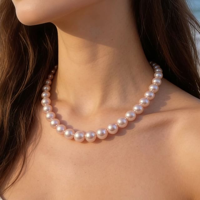 kiqwin-Faux Pearl Necklace