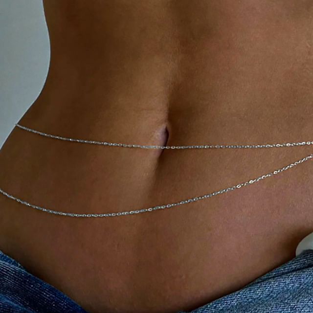 kiqwin-Layered Waist Chain Belt