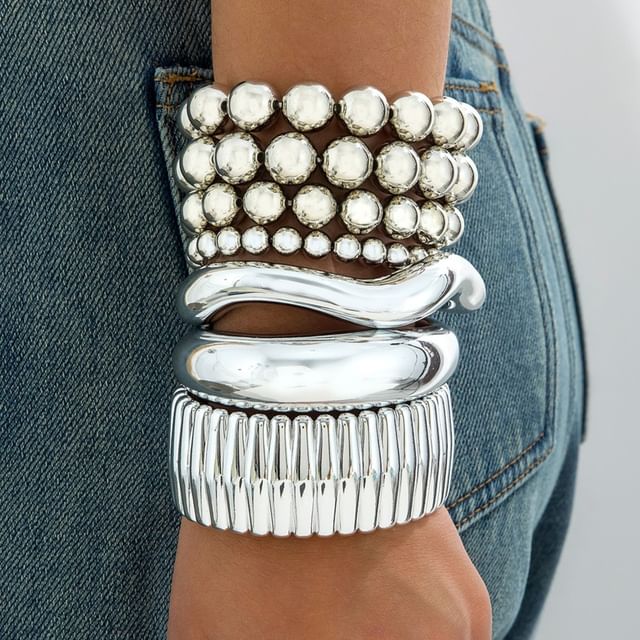 kiqwin-Set Beaded Bracelet Bangle