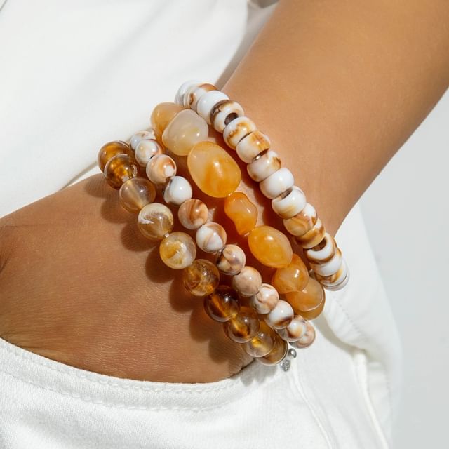 kiqwin-Set Of 4 Beaded Bracelet