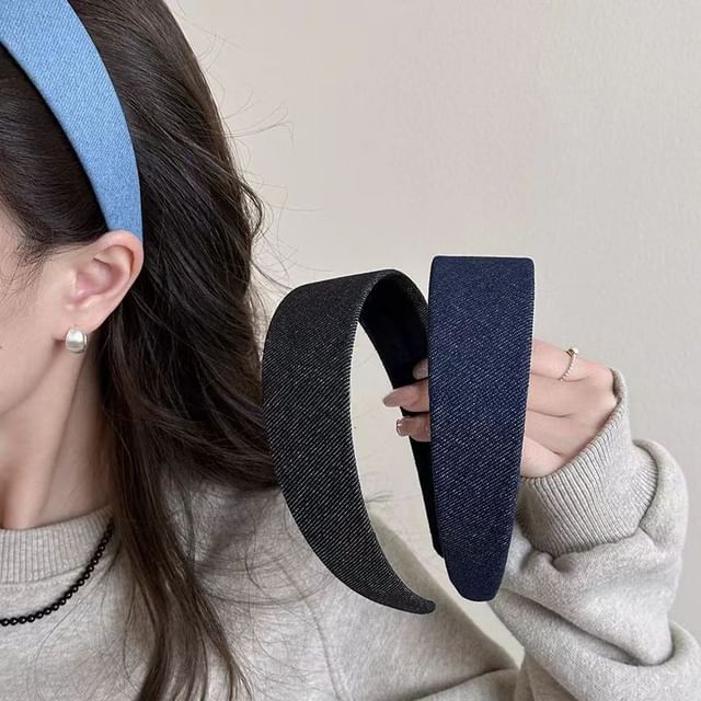 Kiren-Denim Thick Headband