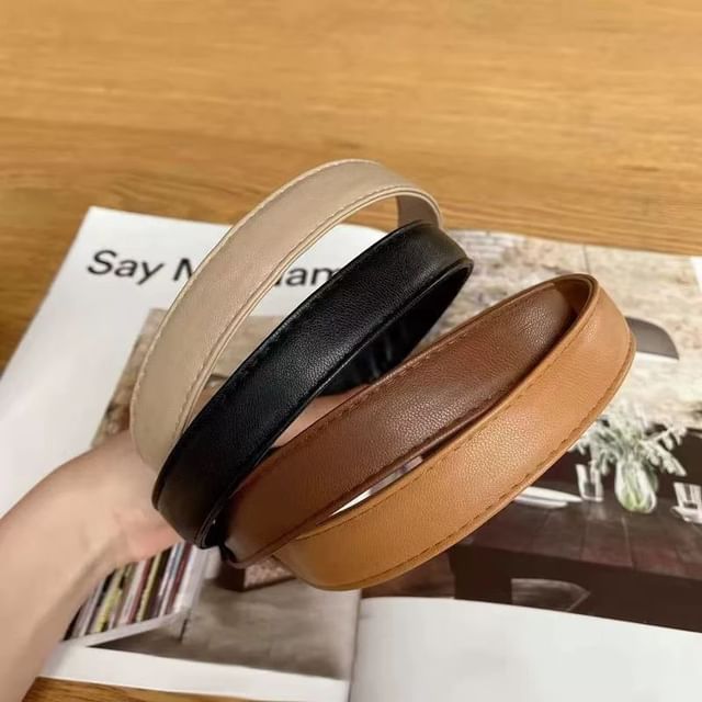 Kiren-Faux Leather Headband