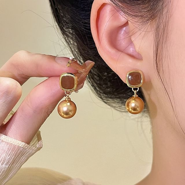 Kiren-Faux Pearl Drop Earring