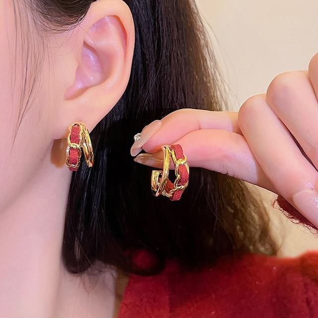 Kiren-Layered Open Hoop Earring