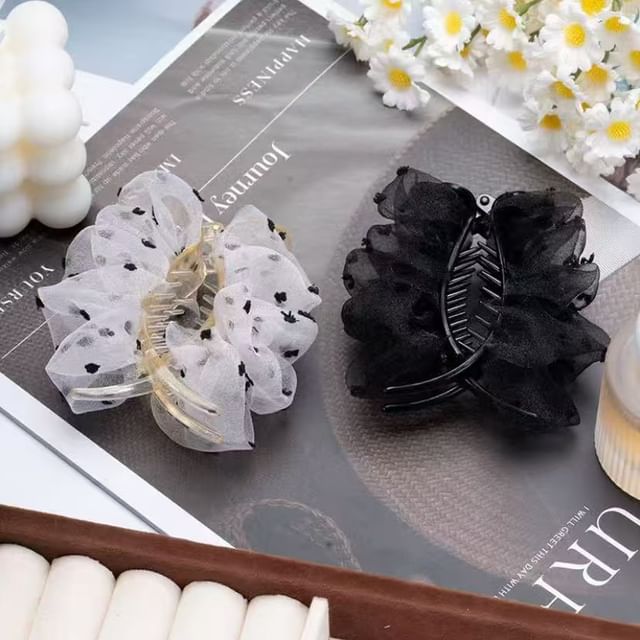 Kiren-Mesh Dotted Hair Clamp