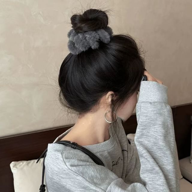 Kiren-Plain Fluffy Spiral Hair Tie