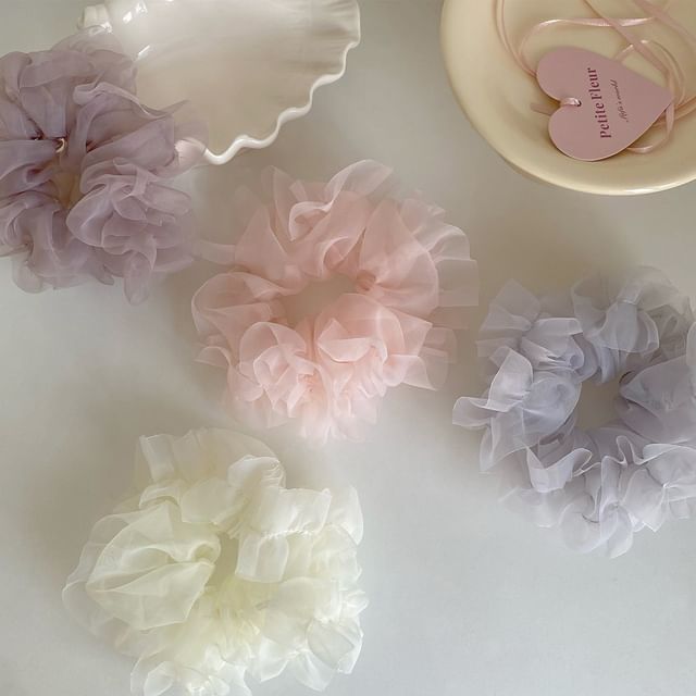 Kiren-Plain Mesh Scrunchie