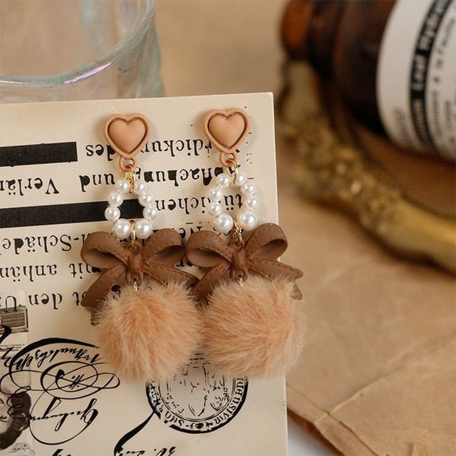 Kiren-Pom Pom Drop Earring