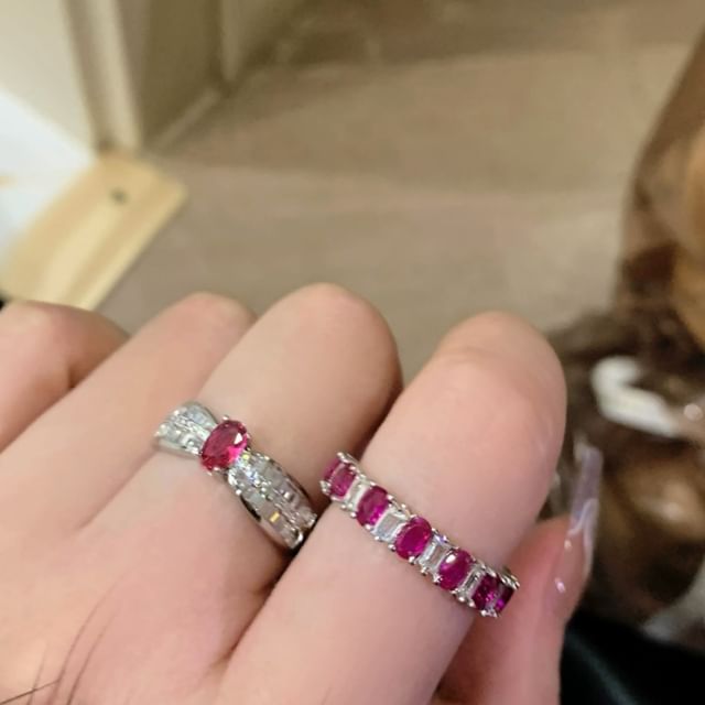 Kiren-Rhinestone Alloy Open Ring Various Designs