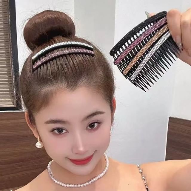 Kiren-Rhinestone Rod Headpiece
