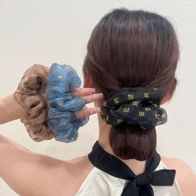 Kiren-Rhinestone Scrunchie